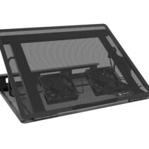 Natec Tern 2 Base Refrigeradora para Portatil de 17.3" - 2 Ventiladores Magneticos de 80 mm - Control de Velocidad - Solida Construccion Metalica - Color Negro