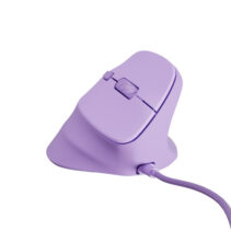 Natec Crake 2 Pro Raton Optico Vertical - 12.800 dpi - Programable - Ergonomico - Ilumincacion RGB Personalizable - Color Lavanda