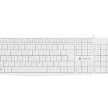 Natec Nautilus Teclado  Multimedia USB - 106 Teclas Membrana - Resistente a Salpicaduras - Color Blanco