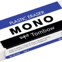 Tombow Mono Goma de Borrar Blanda - 38g - Formato L - PVC Libre de Ftalatos y Latex - Funda de Papel - Color Blanco