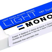 Tombow Mono Light Goma de Borrar - 13g - Especial para Borrado Delicado - Funda de Papel - PVC Libre de Ftalatos y Latex - Color Blanco