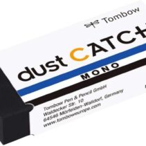 Tombow Mono Dust Catch Goma de Borrar - 19g - Mezcla Viscosa de Polimeros - Evita Residuos en el Papel - Funda de Papel - PVC Libre de Ftalatos y Latex - Color Negro