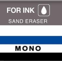 Tombow Mono Sand Goma de Borrar para Tinta - 13g - Microparticulas de Arena - Forma Biselada - Funda de Papel - Color Gris