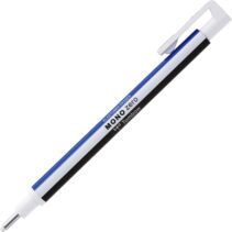 Tombow Mono Zero Portagomas - Punta Redonda de 2.3mm - Capuchon de Proteccion - Mecanismo de Giro - Libre de PVC y Latex - Color Blanco
