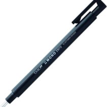 Tombow Mono Zero Portagomas - Punta Redonda de 2.3mm - Capuchon de Proteccion - Mecanismo de Giro - Libre de PVC y Latex - Color Negro