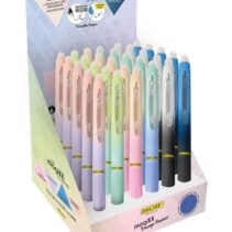Online MagiXX Design Fashion Expositor con 30 Boligrafos de Tinta Gel Borrable - Retractil - Trazo de 0.7mm - Cartucho Reemplazable - Tinta Azul - Uso Ambidiestro - Colores Surtidos