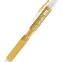 Online Boligrafo Retractil - Tinta Acrilica - Punta Fina de 1mm - Color Oro
