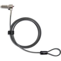 HP Nano Cable Antirrobo - Combinacion Programable de 4 Digitos - Cable de Acero Galvanizado 1.83m Revestido en Vinilo - Cabezal Giratorio