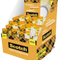 Scotch 508 Cinta Adhesiva 19mm x 33m - Facil de Cortar - Transparente