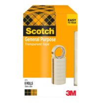 Scotch 508 Pack de 8 Cintas Adhesivas 19mm x 66m - Transparente