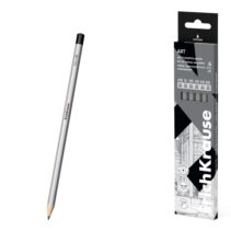 ErichKrause Art Pack de 6 Lapices de Grafito - Durezas Surtidas HB-8B - Cuerpo Hexagonal - Mina Resistente - Agarre Ergonomico - Color Plata