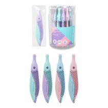 ErichKrause Pastel Compas Escolar - Cuerpo de Plastico - Estuche de PVC - 122mm de Longitud - Radio Maximo de 150mm - Colores Surtidos