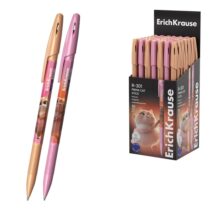 ErichKrause R-301 Stick Prima Cat Boligrafo con Capuchon - Modelos Surtidos - Trazo 0.35mm - Tinta de Secado Rapido - Tapa Ventilada - Color Azul