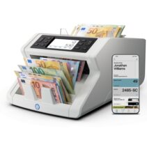 Safescan 2485-SC Contadora de Billetes - Puede Contar Billetes de Euro Mezclados - Capacidad hasta 300 Billetes - Incluye App Safescan - Deteccion de Billetes Falsos