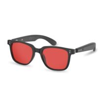 Energy Sistem Night Mode Music Gafas Bluetooth - Filtro Anti Luz Azul y Proteccion UV400 - Cristales Rojos - Reproduccion de Musica - Microfono y Asistente de Voz - IPX5 - Control Tactil - Autonomia 5 horas - Color Negro