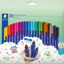 Staedtler Triplus Color 323 Pack de 20 Rotuladores - Trazo 1mm Aprox - Tinta Antisecado - Capuchon Ventilado - Colores Surtidos
