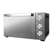 Muvip Serie Espejo Horno 2000W 48L Inox - Regulador de Temperatura 100º-230º - Exterior de Acero con Revestimiento - Selector de Tiempo - Puerta de Cristal Templado