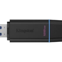 Kingston DataTraveler Exodia Memoria USB 128GB - USB 3.2 Gen 1 - Con Tapa - Enganche para Llavero - Color Negro (Pendrive)