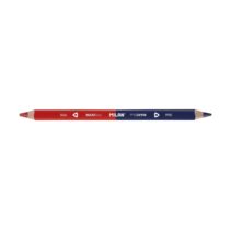 Milan Maxi Lapiz Bicolor Rojo y Azul - Mina Ø 5mm - Triangular - Resistente a la Rotura