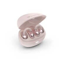 Energy Sistem StreetPods Auriculares Open Sound - True Wireless Stereo - Bluetooth 6.0 - Hasta 20 Autonomia - Microfono y Asistente de Voz Integrado - Diseño Curved-Fit Tipo Pendiente - Color Rosa