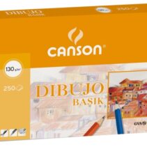 Canson Basik Pack con 250 Hojas de Dibujo A4 21x29.7cm - 130 g/m² - Color Blanco
