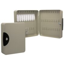 Armario Porta Llaves Metalico con Cierre - 54 Posiciones - Ideal para Oficinas y Almacenes - Organizacion y Acceso Facil  - Color Gris
