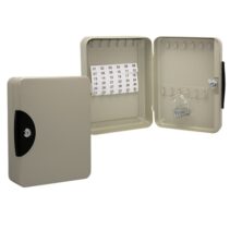 Armario Porta Llaves Metalico con Cierre - 24 Posiciones - Ideal para Oficinas y Almacenes - Organizacion y Acceso Facil  - Color Gris