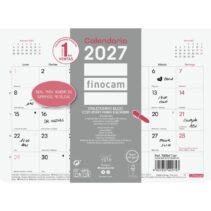 Finocam Trendy Chic Calendario con Iman - Anual 2027 - Mes Vista - Formato S - 210x150mm - Encolado - Papel de 120g/m2 - Espacio para Escribir - Color Blanco