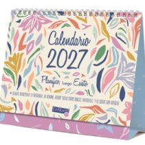 Finocam Talkual Calendario de Sobremesa - Anual 2027 - Mes Vista - Formato S - 210x150mm - Espiral Doble - Papel de 135g/m2 - Espacio para Escribir - Ilustraciones Surtidas