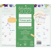 Finocam Design Calendario de Pared con Iman - Anual 2027 - Mes Vista - 250x200mm - Encolado - Papel de 120g/m2 - Espacio para Anotaciones - Multicolor