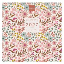 Finocam Moniquilla Calendario de Pared - Anual 2027 - Mes Vista - 300x300mm - Papel de 170g/m2 - Ilustraciones Surtidas - Espacio para Notas