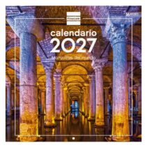 Finocam Maravillas del Mundo Calendario de Pared - 16 Meses 26/27 - Mes Vista - 300x300mm - Papel de 170g/m2 - Imagenes Tematicas Surtidas - Espacio para Notas
