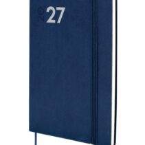 Finocam Dynamic Mara Agenda Profesional - Anual 2027 - Semana Vista Vertical - Formato Y10 - 140x204mm - Goma Elastica - Tapa Blanda de PU - Esquinas Microperforadas - Papel de 80g/m2 - Color Azul