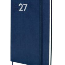 Finocam Dynamic Mara Agenda Profesional en Catalan - Anual 2027 - Semana Vista Vertical - 165x240mm - Goma Elastica - Tapa Blanda de PU - Esquinas Microperforadas - Papel de 80g/m2 - Color Azul