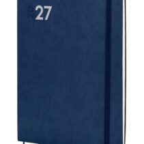 Finocam Dynamic Mara Agenda Profesional - Anual 2027 - Semana Vista Vertical - Formato Y12 - 210x270mm - Goma Elastica - Tapa Blanda de PU - Esquinas Microperforadas - Papel de 80g/m2 - Color Azul