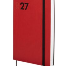 Finocam Dynamic Mara Agenda Profesional - Anual 2027 - 1 Dia por Pagina - Formato Y10 - 140x204mm - Goma Elastica - Tapa Blanda de PU - Esquinas Microperforadas - Papel de 80g/m2 - Color Rojo