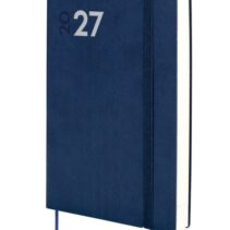 Finocam Dynamic Mara Agenda Profesional en Catalan - Anual 2027 - 1 Dia por Pagina - Formato Y10 - 140x204mm - Goma Elastica - Tapa Blanda de PU - Esquinas Microperforadas - Papel de 80g/m2 - Color Azul