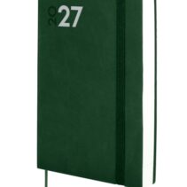 Finocam Dynamic Mara Agenda Profesional en Catalan - Anual 2027 - 1 Dia por Pagina - Formato Y10 - 140x204mm - Goma Elastica - Tapa Blanda de PU - Esquinas Microperforadas - Papel de 80g/m2 - Color Verde