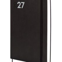 Finocam Dynamic Mara Agenda Profesional - Anual 2027 - 1 Dia por Pagina - Formato Y11 - 165x240mm - Goma Elastica - Tapa Blanda de PU - Esquinas Microperforadas - Papel de 80g/m2 - Color Negro