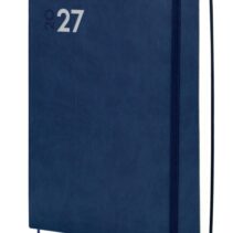 Finocam Dynamic Mara Agenda Profesional - Anual 2027 - 1 Dia por Pagina - Formato Y12 - 210x270mm - Goma Elastica - Tapa Blanda de PU - Esquinas Microperforadas - Papel de 80g/m2 - Color Azul