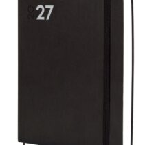 Finocam Dynamic Mara Agenda Profesional en Catalan - Anual 2027 - 1 Dia por Pagina - Formato Y12 - 210x270mm - Goma Elastica - Tapa Blanda de PU - Esquinas Microperforadas - Papel de 80g/m2 - Color Negro
