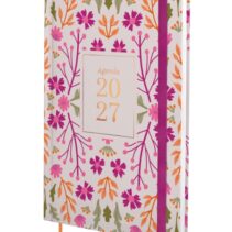 Finocam Dynamic Berlin Hojas Agenda Profesional - Anual 2027 - Semana Vista Vertical - 140x204mm - Goma Elastica - Tapa Dura Acolchada - Esquinas Microperforadas - Papel de 80g/m2 - Multicolor
