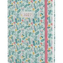 Finocam Dynamic Berlin Trigo Agenda Profesional - Anual 2027 - Semana Vista Vertical - 210x270mm - Goma Elastica - Tapa Dura Acolchada - Esquinas Microperforadas - Papel de 80g/m2 - Multicolor