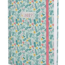 Finocam Dynamic Berlin Trigo Agenda Profesional - Anual 2027 - 1 Dia por Pagina - Formato Y12 - 210x270mm - Goma Elastica - Tapa Dura Acolchada - Esquinas Microperforadas - Papel de 80g/m2 - Multicolor