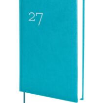 Finocam Dynamic Milano Agenda Profesional - Anual 2027 - 1 Dia por Pagina - Formato Y10 - 140x204mm - Cinta Punto - Tapa Dura Acolchada - Esquinas Microperforadas - Papel de 80g/m2 - Color Cyan