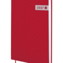 Finocam Dynamic Porto Agenda Profesional - Anual 2027 - 1 Dia por Pagina - Formato Y10 - 140x204mm - Cinta Punto - Tapa Dura de Carton Forrado - Esquinas Microperforadas - Papel de 80g/m2 - Color Rojo
