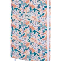 Finocam Dynamic Porto Design Agenda Profesional en Catalan - Anual 2027 - 1 Dia por Pagina - Formato Y10 - 140x204mm - Tapa Dura de Carton Forrado - Esquinas Microperforadas - Papel de 80g/m2 - Color Malva