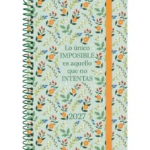 Finocam Trendy Design Collection Imposible Agenda - Anual 2027 - Semana Vista Horizontal - Formato E5 - 117x181mm - Espiral - Tapa de Polipropileno - Esquinas Microperforadas - Papel de 80g/m2 - Multicolor