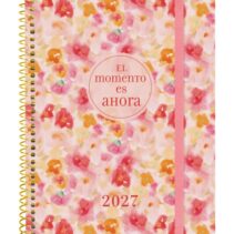 Finocam Trendy Design Collection Ahora Agenda - Anual 2027 - Semana Vista Horizontal - Formato E10 - 155x212mm - Espiral - Tapa de Polipropileno - Esquinas Microperforadas - Papel de 80g/m2 - Multicolor