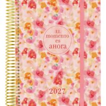 Finocam Trendy Design Collection Ahora Agenda - Anual 2027 - 1 Dia por Pagina - Formato E10 - 155x212mm - Espiral - Tapa de Polipropileno - Esquinas Microperforadas - Papel de 70g/m2 - Multicolor